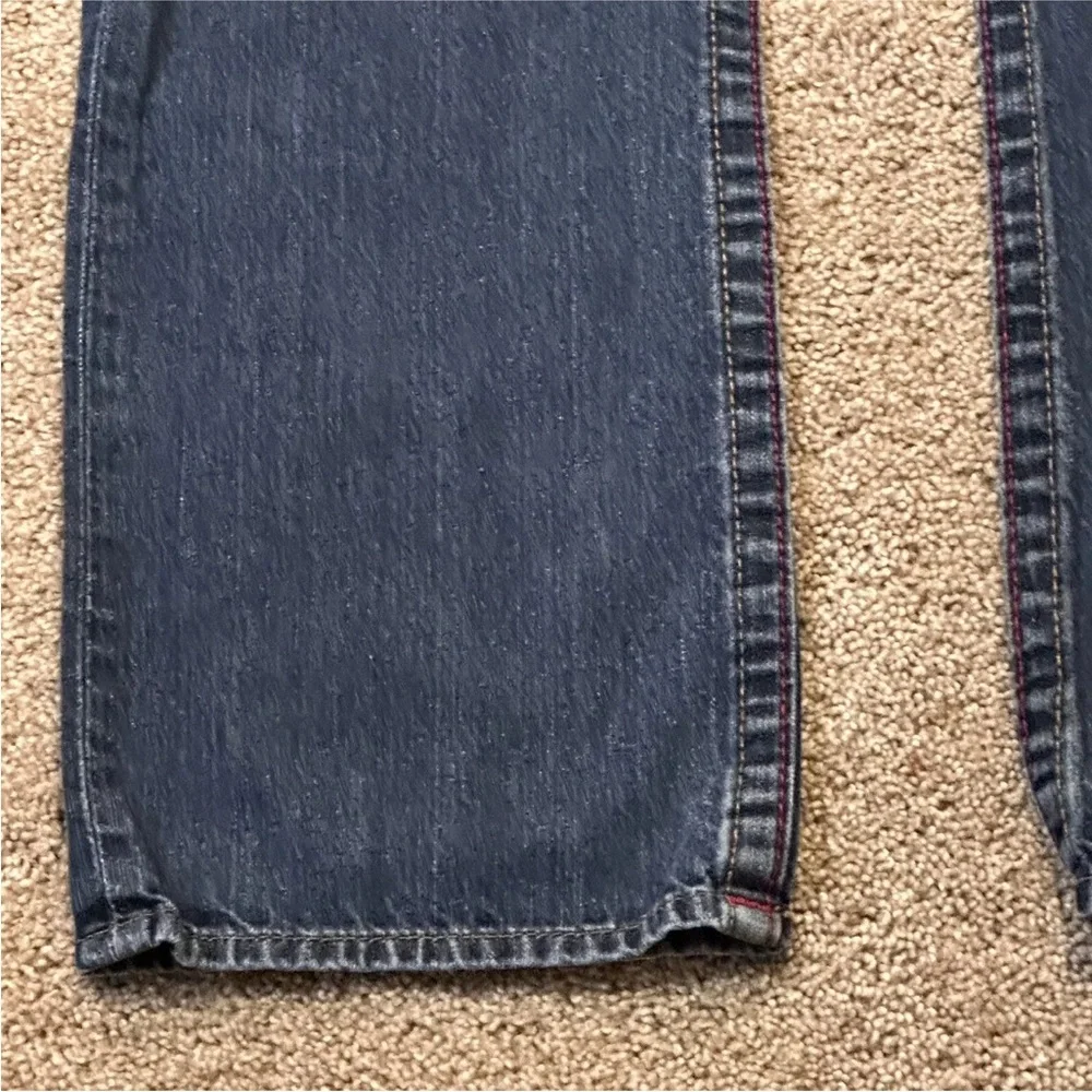 TRUE RELIGION Denim Jeans Blue Men's Size 32 #112790 Straight Leg Distressed EUC - Picture 6 of 16
